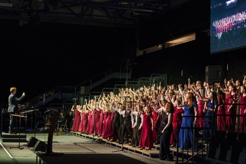 Other image for Choirs were on song at Metrodome